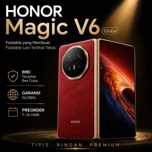 HONOR Magic V6 5G Global Rom Snapdragon 8 Elite Gen 5 Foldable IP69 IMEI Resmi BEA CUKAI